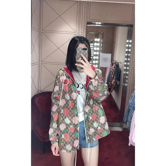 NWT Gucci Men's Les Pommes Nylon Jacket Size 44 - Picture 4 of 16